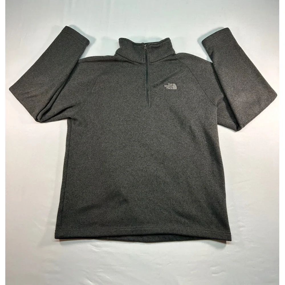 The North Face Mens Gordon Lyons 1/4 Zip Fleece Pullover‎ Grey Large L